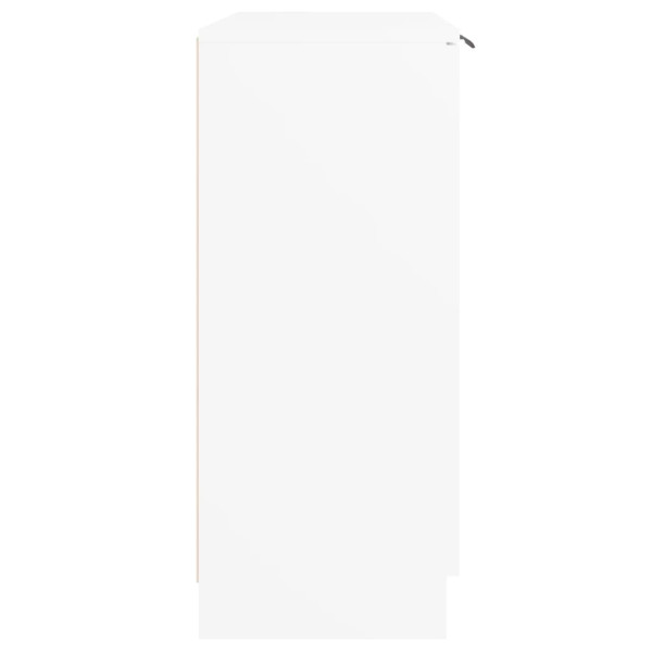 Aparador de madera contrachapada blanco 60x30x70 cm M 4