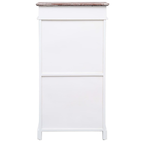 Mueble zapatero de madera de Paulownia marrón 50x28x98 cm M 3