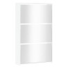 Mueble zapatero y espejo 3 niveles blanco brillo 63x17x102.5 cm 3