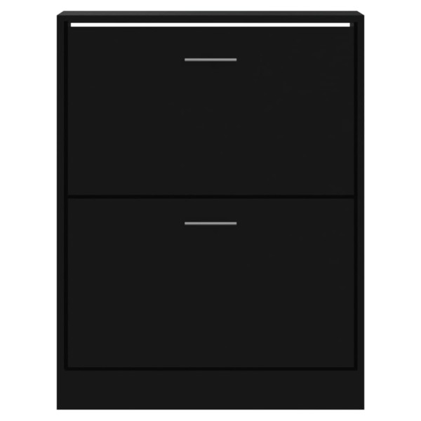 Mueble zapatero madera contrachapada negro 63x24x81 cm M 4
