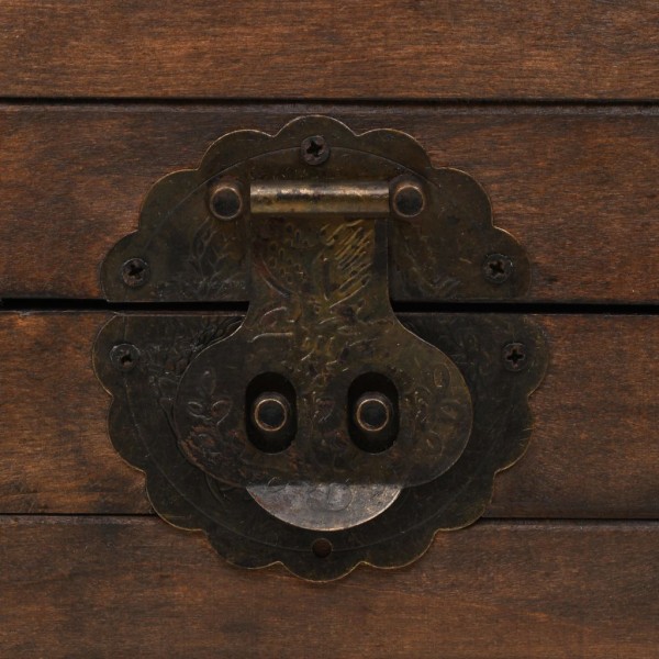 Arca para arrumação madeira maciça estilo vintage 120x30x40 cm M 3