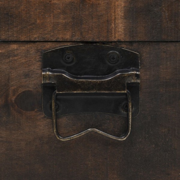 Arca para arrumação madeira maciça estilo vintage 120x30x40 cm M 4