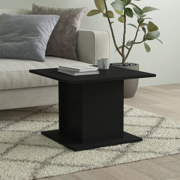 Mesa de centro madera contrachapada negro 55.5x55.5x40 cm D