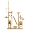 Rascador para gatos poste rascador de sisal 230-250 cm beige 2