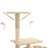 Rascador para gatos poste rascador de sisal 230-250 cm beige 5