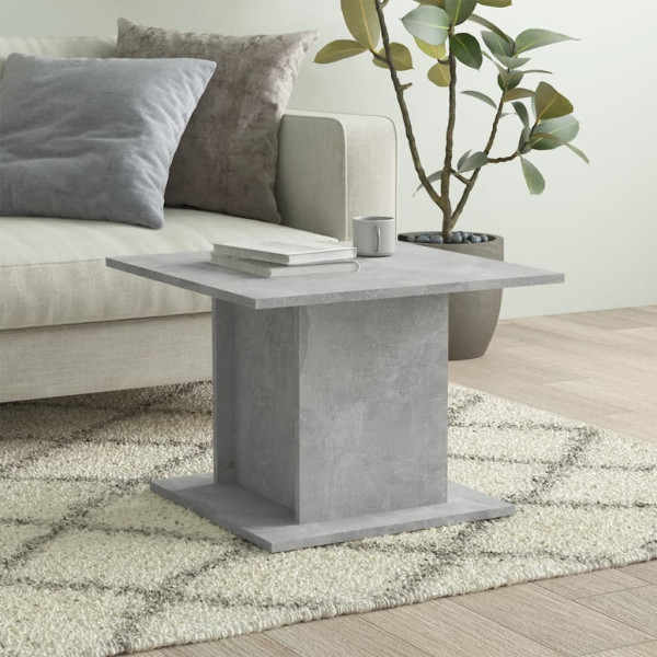 Mesa de centro de aglomerado gris hormigón 55.5x55.5x40 cm D
