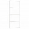 Puerta de interior vidrio templado y aluminio blanco 83x201.5cm 4