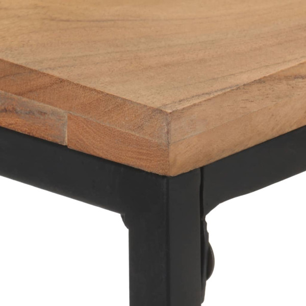Mesa consola de madera maciza de acacia 110x35x75 cm M 4