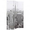 Biombo divisor plegable 120x170 cm Nueva York blanco y negro 3