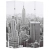 Biombo divisor plegable 160x170 cm Nueva York blanco y negro 1