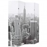 Biombo divisor plegable 160x170 cm Nueva York blanco y negro 2