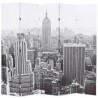 Biombo divisor plegable 200x170 cm Nueva York blanco y negro 1