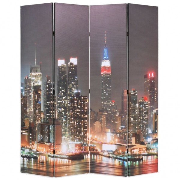 Biombo divisor plegable 160x170 cm Nueva York de noche D