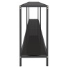 Mesa consola preto 180x35x75.5 cm vidro temperado 4