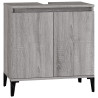 Set de muebles de baño 3 pzas madera contrachapada gris sonoma 5