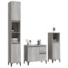 Set de muebles de baño 3 pzas madera contrachapada gris sonoma 3