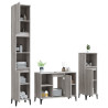 Set de muebles de baño 3 pzas madera contrachapada gris sonoma 3