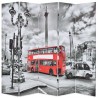 Biombo divisor plegable 200x170 cm bus Londres blanco y negro 1
