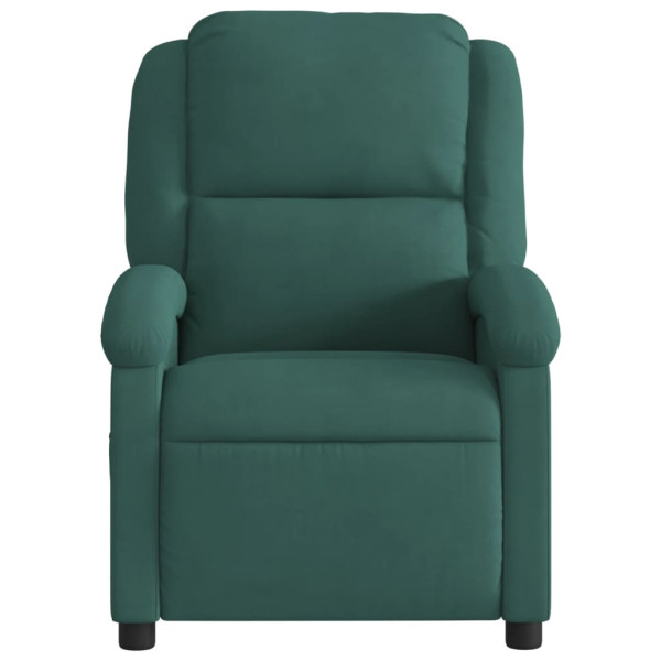 Sillón de masaje reclinable de terciopelo verde oscuro M 4