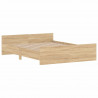 Estructura de cama con cabecero piecero roble Sonoma 160x200 cm 3