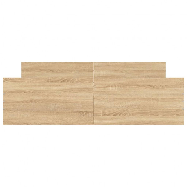 Estructura de cama con cabecero piecero roble Sonoma 160x200 cm M 4