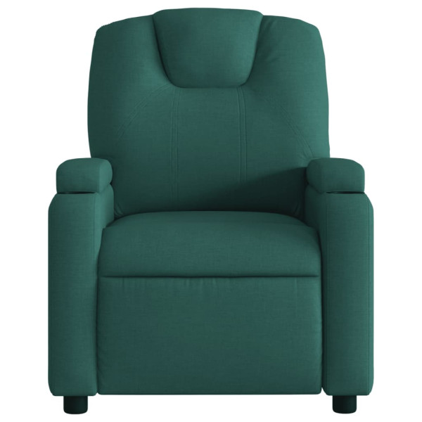 Sillón de masaje reclinable de tela verde oscuro M 4