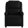 Sillón reclinable de cuero sintético negro 3