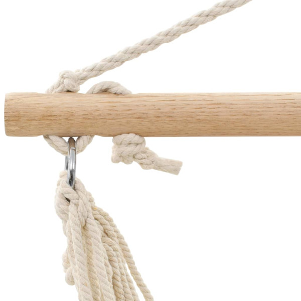 Cadeira de baloiçar/rede grande tecido branco creme M 3