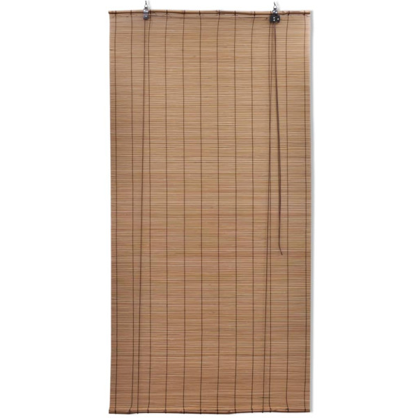 Persiana enrollable de bambú marrón 140x220 cm M 3