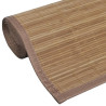Tapete retangular bambu 150 x 200 cm castanho 5