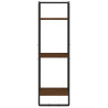 Estantería de pared 3 niveles madera marrón roble 30x25x100 cm 4
