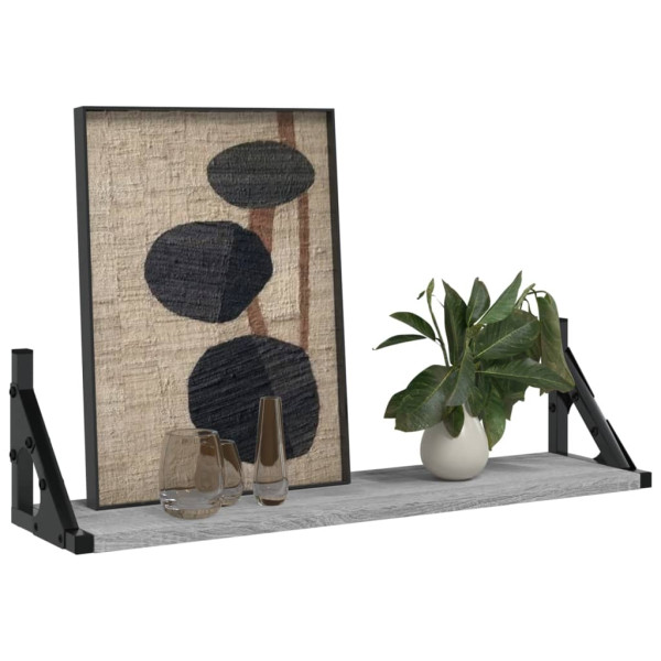 Estantes de parede 2 unidades Sonoma cinza 60x15x15.5 cm M 3