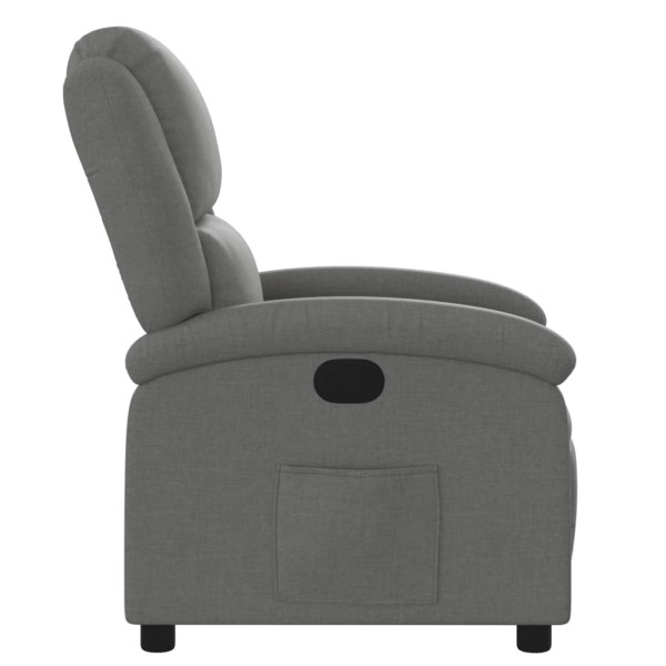 Sillón reclinable de tela gris oscuro M 4