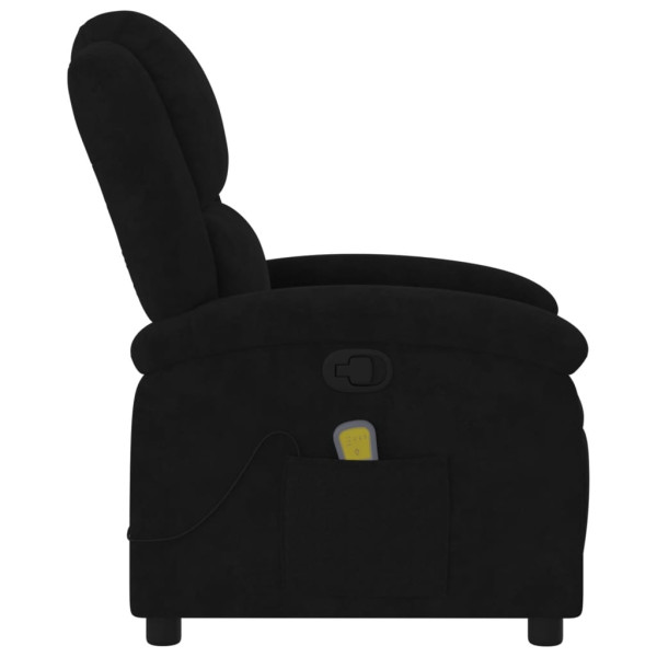 Sillón de masaje reclinable de terciopelo negro M 5