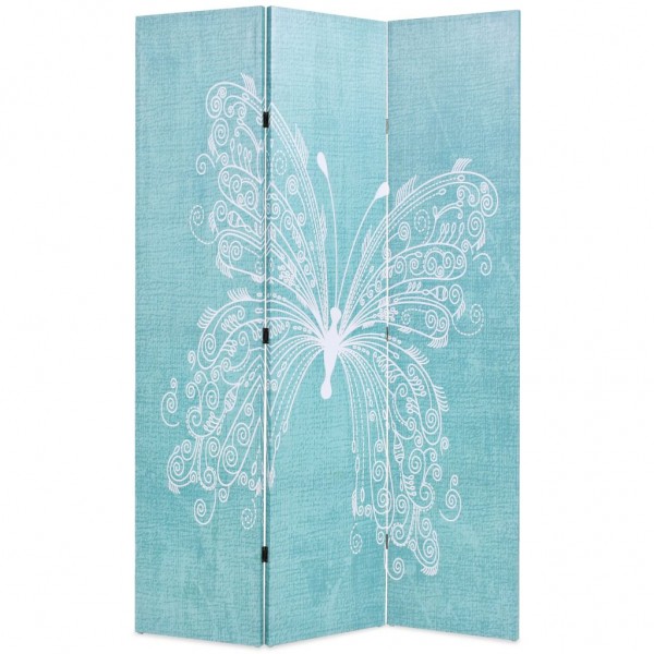 Biombo divisor plegable 120x170 cm mariposa azul D