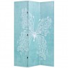 Biombo dobrável com estampa de borboleta azul 120x170 cm 1