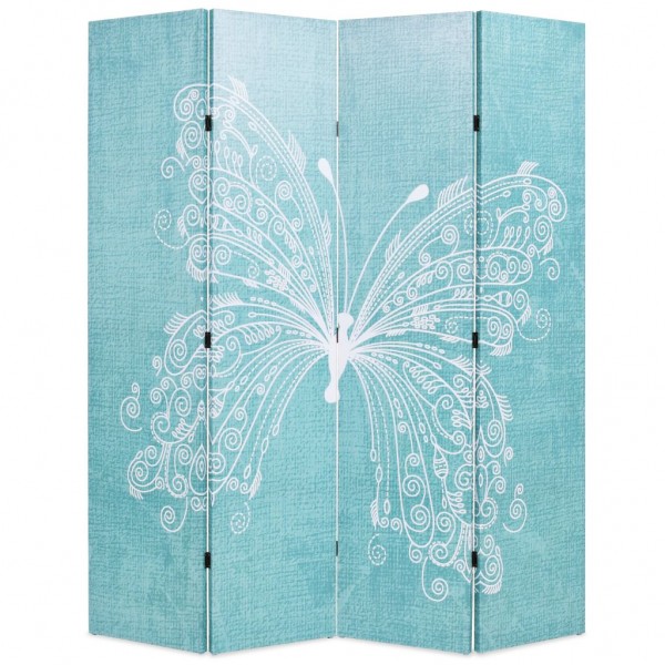 Biombo divisor plegable 160x170 cm mariposa azul D