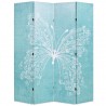 Biombo dobrável com estampa de borboleta azul 160x170 cm 1