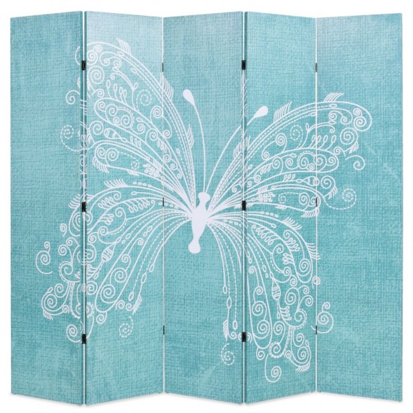Biombo divisor plegable 200x170 cm mariposa azul D