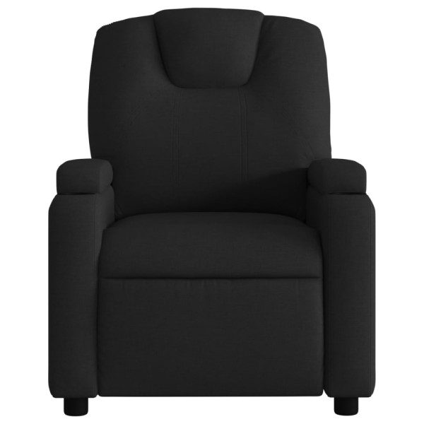 Sillón reclinable de masaje de tela negro M 4