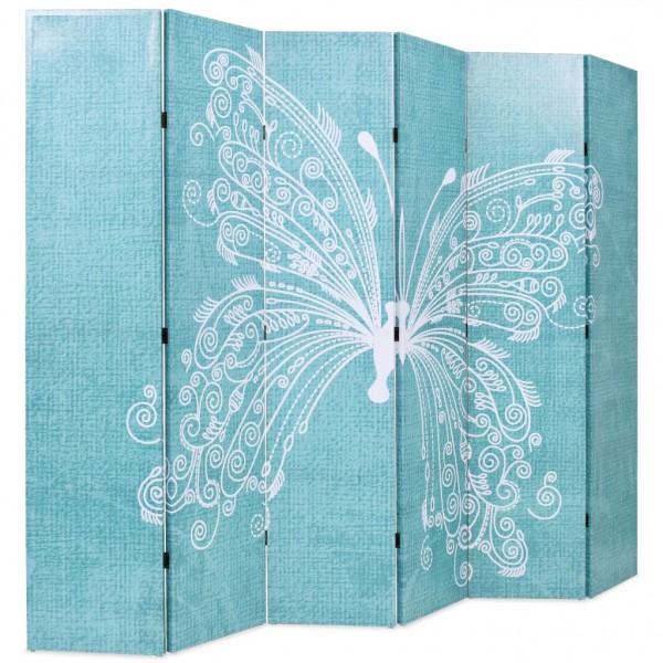 Biombo divisor plegable 228x170 cm mariposa azul M 3