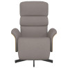 Sillón reclinable con reposapiés tela gris taupe 3