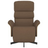 Sillón reclinable con reposapiés tela marrón 3