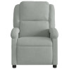 Sillón reclinable de masaje terciopelo gris claro 4
