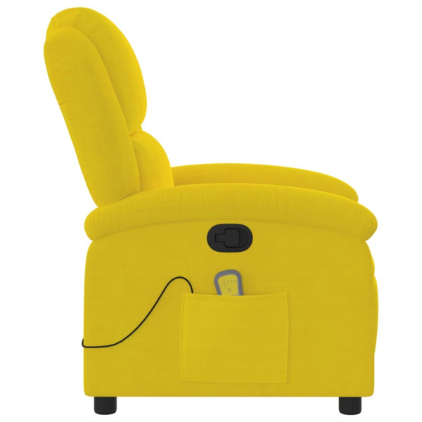 Sillón de masaje reclinable de terciopelo amarillo M 5