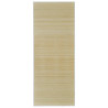 Alfombra rectangular de bambú natural 80 x 200 cm 2