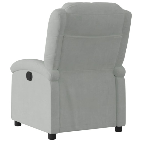 Sillón reclinable de terciopelo gris claro M 5