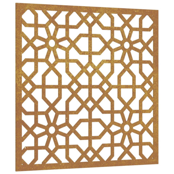Adorno de pared de jardín acero corten diseño morisco 55x55 cm M 2