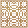 Adorno de pared de jardín acero corten diseño morisco 55x55 cm 4