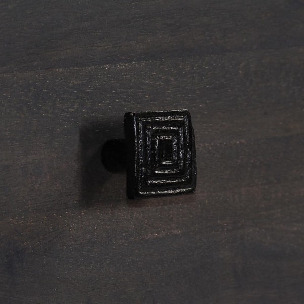 Mesa de centro de madera de mango maciza 100x60x35 cm M 2